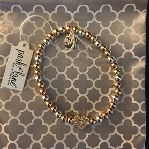 Crystal Heart Stretch Bracelet Love